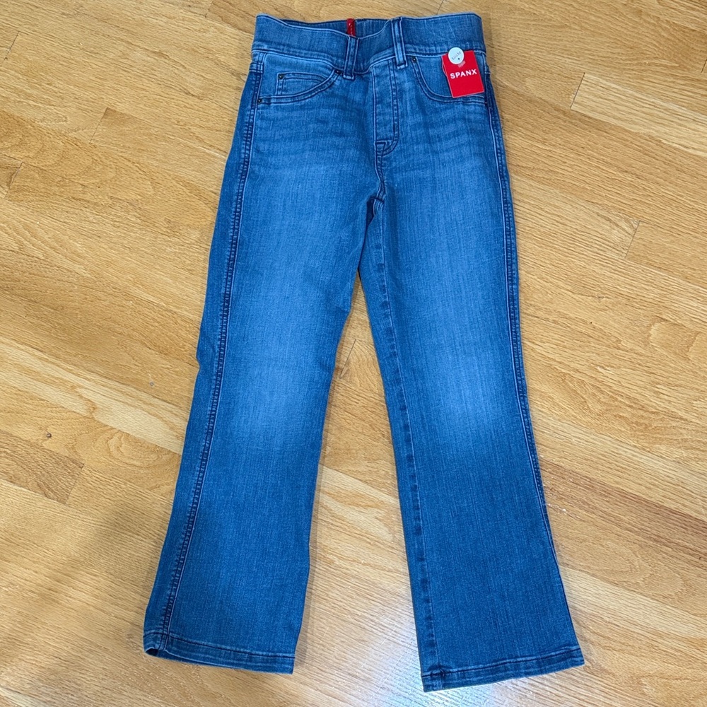 SPANX Denim Cropped Kick Flare Pant Vintage Indigo New With Tags